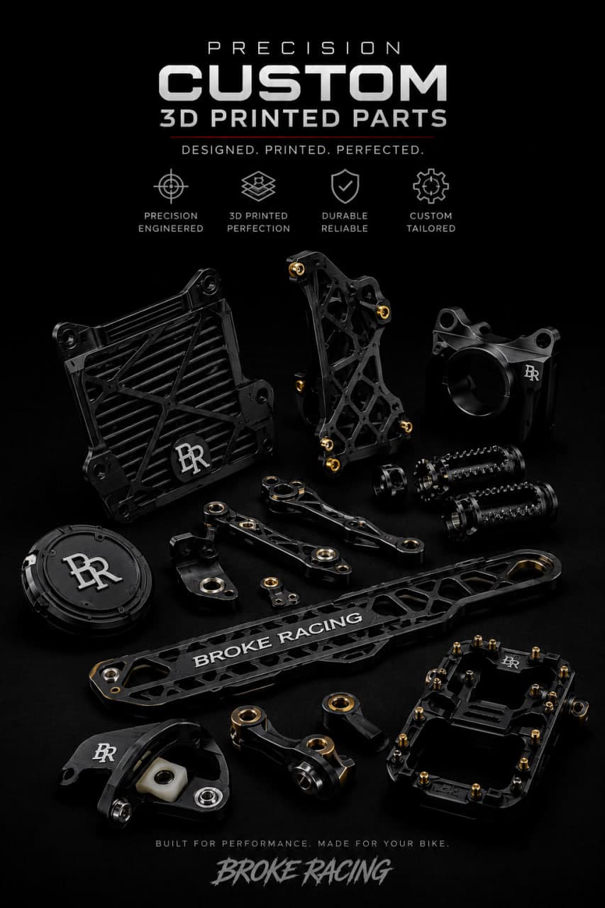 Precision Custom 3D Printed Parts by Broke Racing